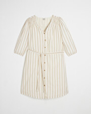 Robe rayée en voile de coton Coloris écru Natalys