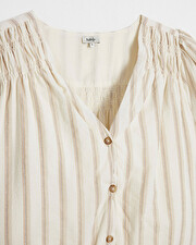 Robe rayée en voile de coton Coloris écru Natalys