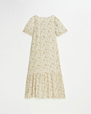 Robe en cr&ecirc;pe Imprim&eacute; fleurs indiennes  Natalys