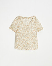 Blouses en crêpe Imprimé fleurs indiennes Natalys