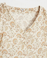 Blouses en crêpe Imprimé fleurs indiennes Natalys