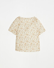 Blouses en crêpe Imprimé fleurs indiennes Natalys