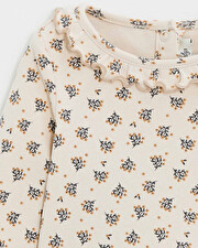 T-shirt manches longues Imprim&eacute; boutons d'or  Natalys