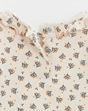 T-shirt manches longues Imprim&eacute; boutons d'or  Natalys