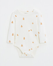 Body manches longues imprimé Imprimé biscuits Natalys