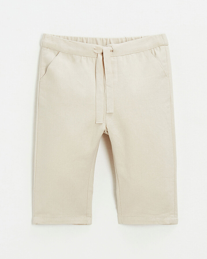 Pantalon en toile Coloris beige Natalys