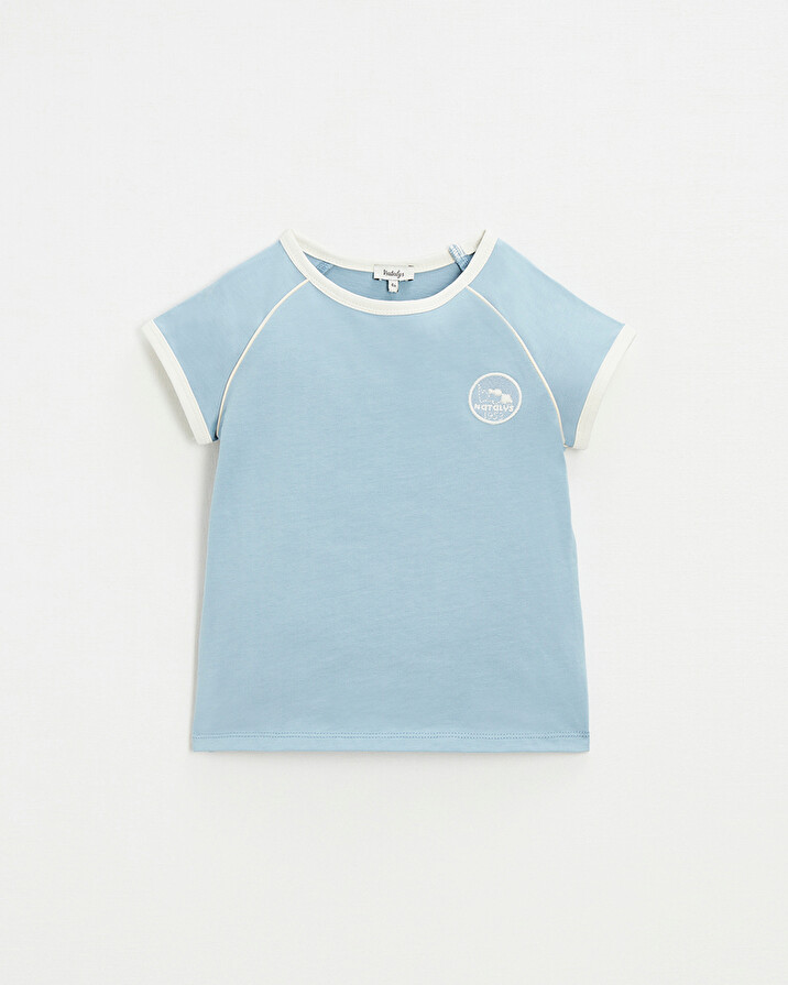 Tee shirt manches courtes Coloris bleu gris Natalys