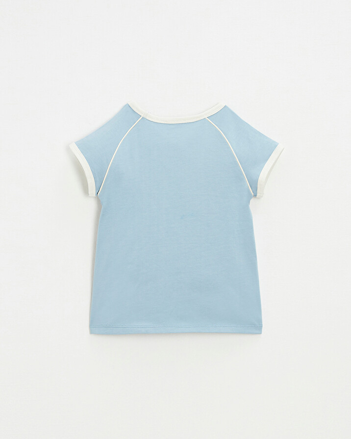 Tee shirt manches courtes Coloris bleu gris Natalys