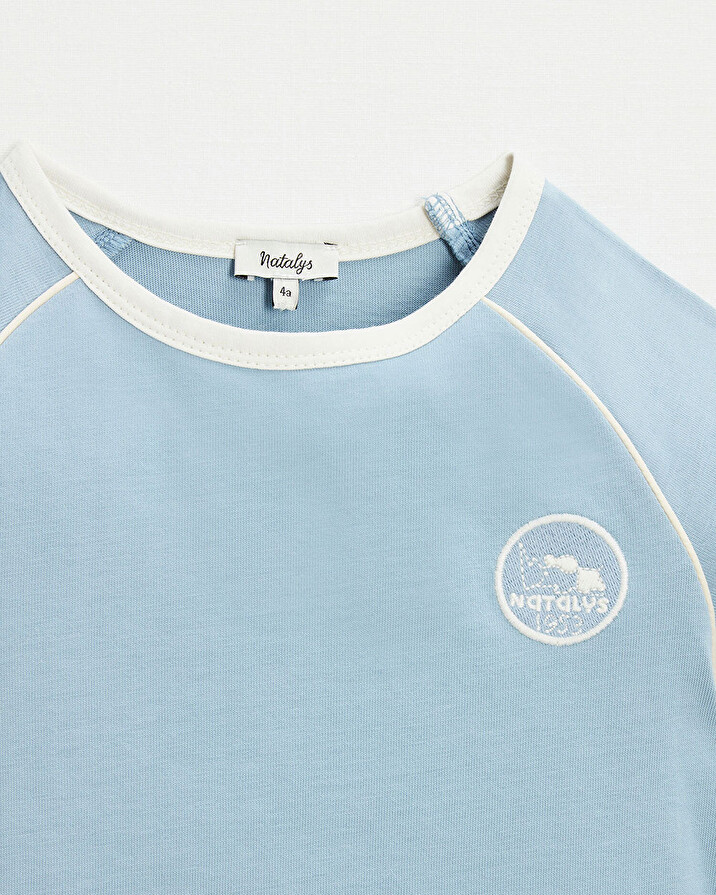 Tee shirt manches courtes Coloris bleu gris Natalys