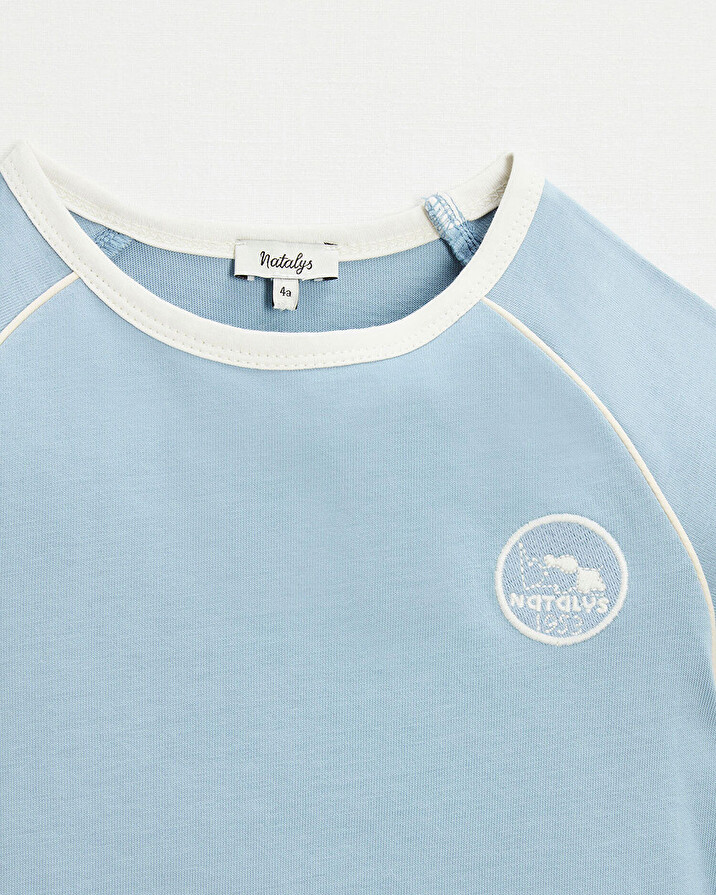 Tee shirt manches courtes Coloris bleu gris Natalys