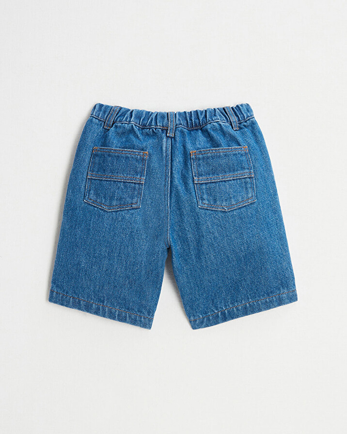 Bermuda en denim brut Coloris bleu foncé Natalys