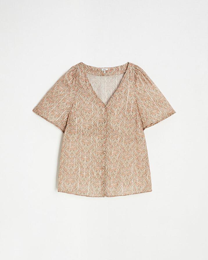 Blouse manches courtes Imprimé fleurs Natalys