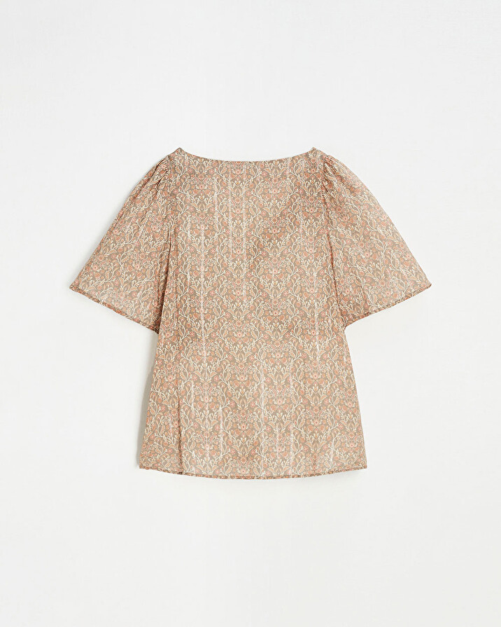 Blouse manches courtes Imprimé fleurs Natalys