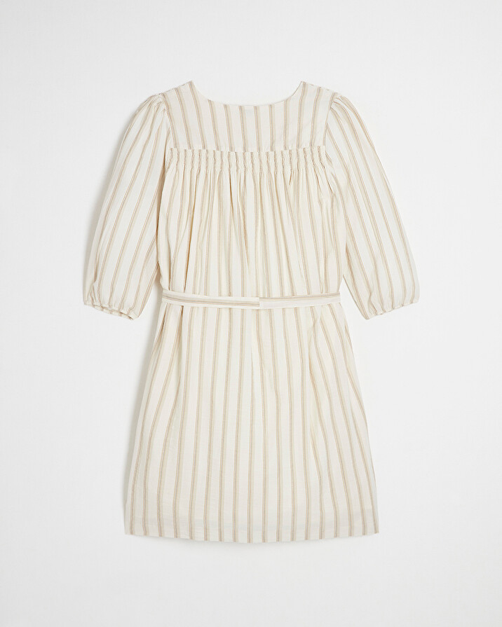 Robe rayée en voile de coton Coloris écru Natalys
