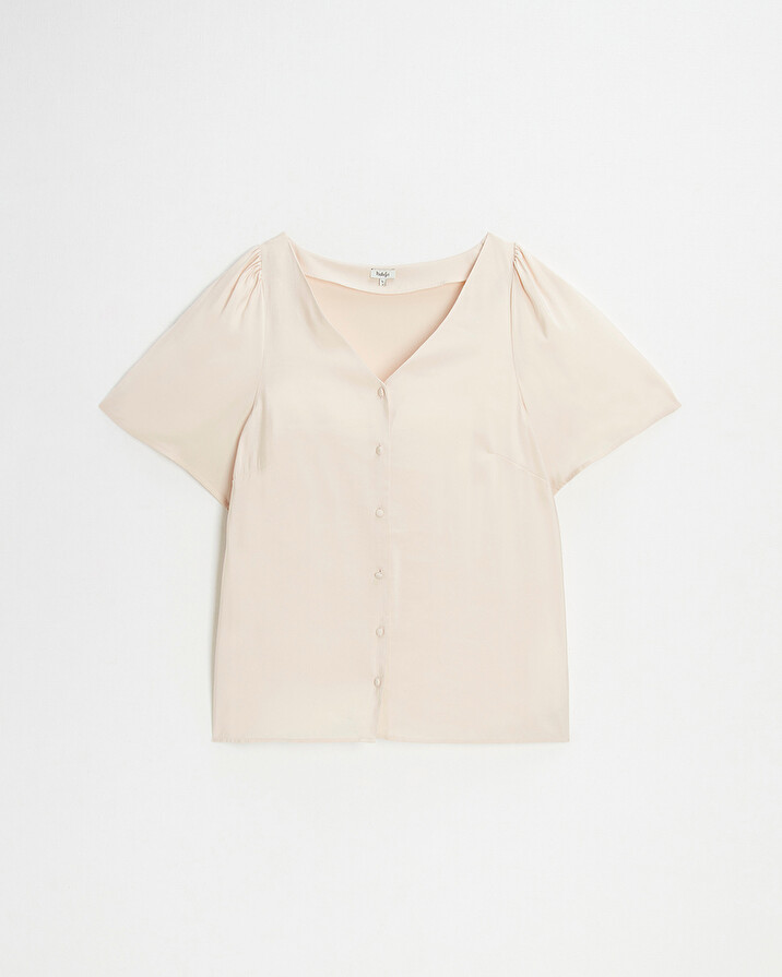 Blouse manches courtes Coloris rose pâle Natalys