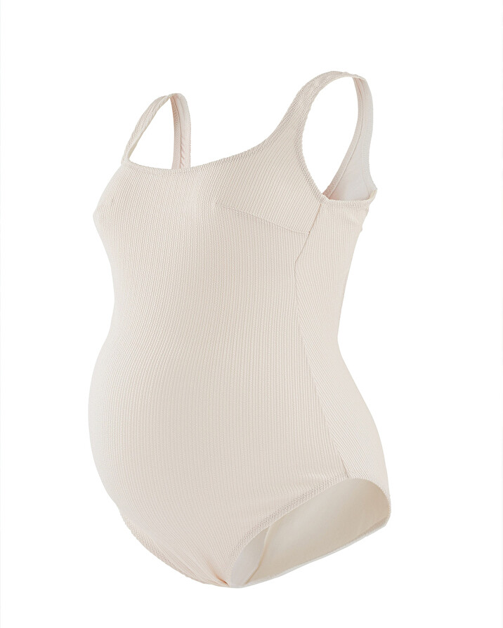 Maillot de bain 1 pièce Coloris écru Cache coeur