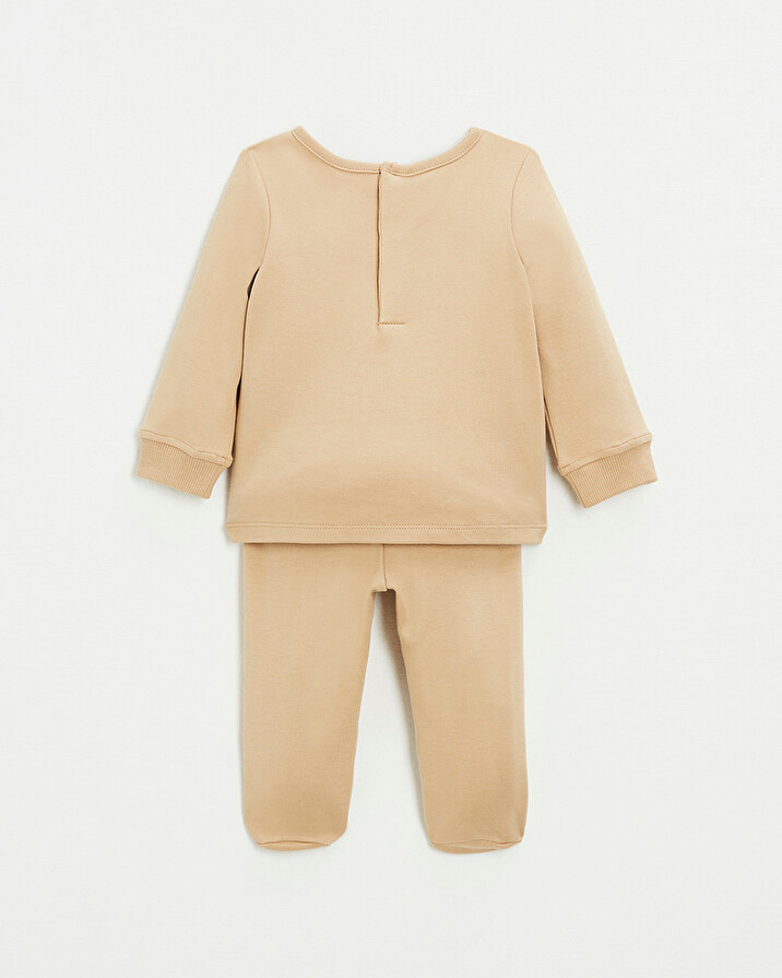 Pyjama 2 pièces en coton Coloris camel Natalys