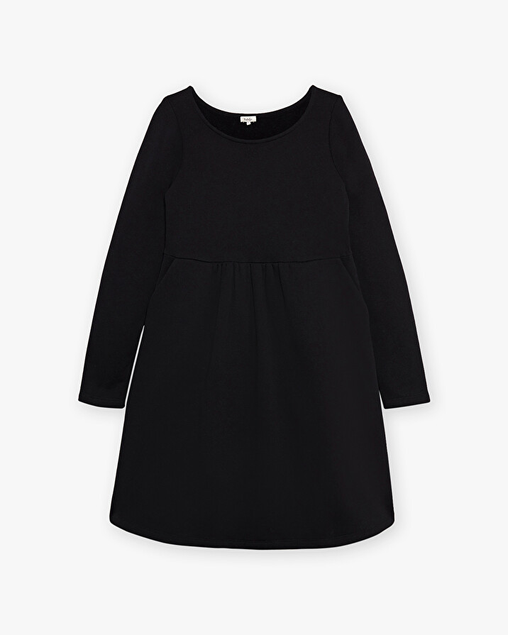 Robe droite en molleton Coloris noir Natalys