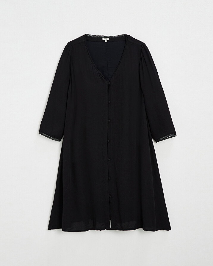 Robe noir en viscose grossesse et allait...   Natalys