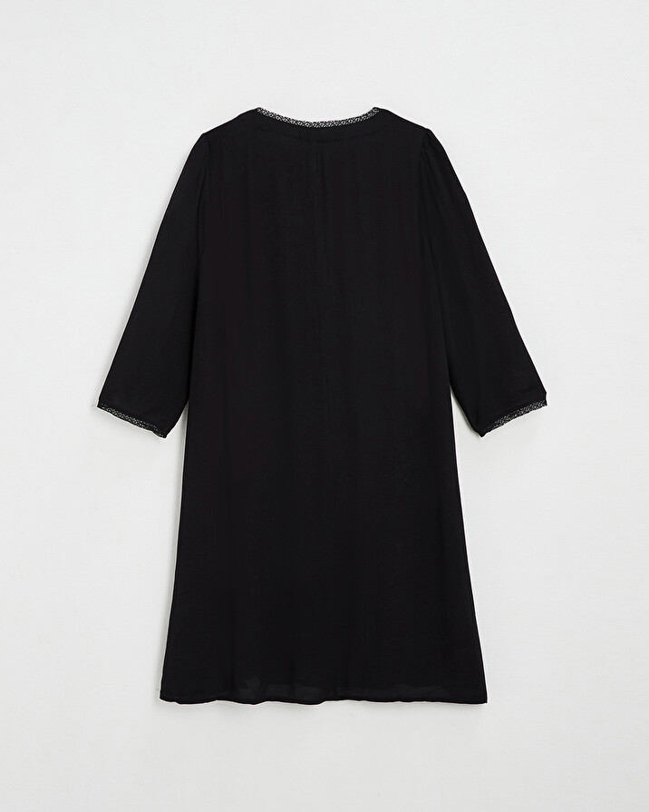 Robe noir en viscose grossesse et allait...   Natalys