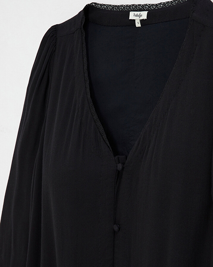 Robe noir en viscose grossesse et allait...   Natalys