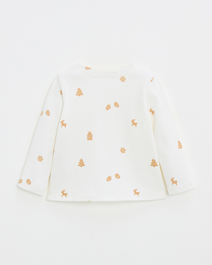 T-shirt manches longues imprimé Imprimé biscuits Natalys