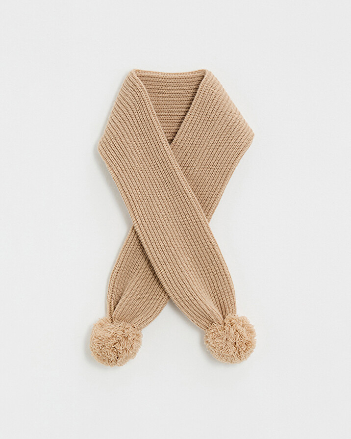 Echarpe en laine mérinos Coloris beige Natalys