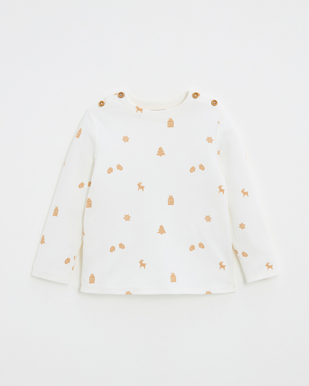 T-shirt manches longues imprimé Imprimé biscuits Natalys