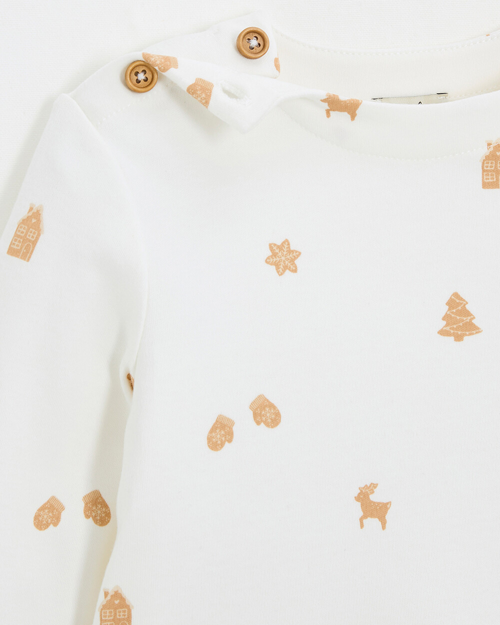 T-shirt manches longues imprimé Imprimé biscuits Natalys