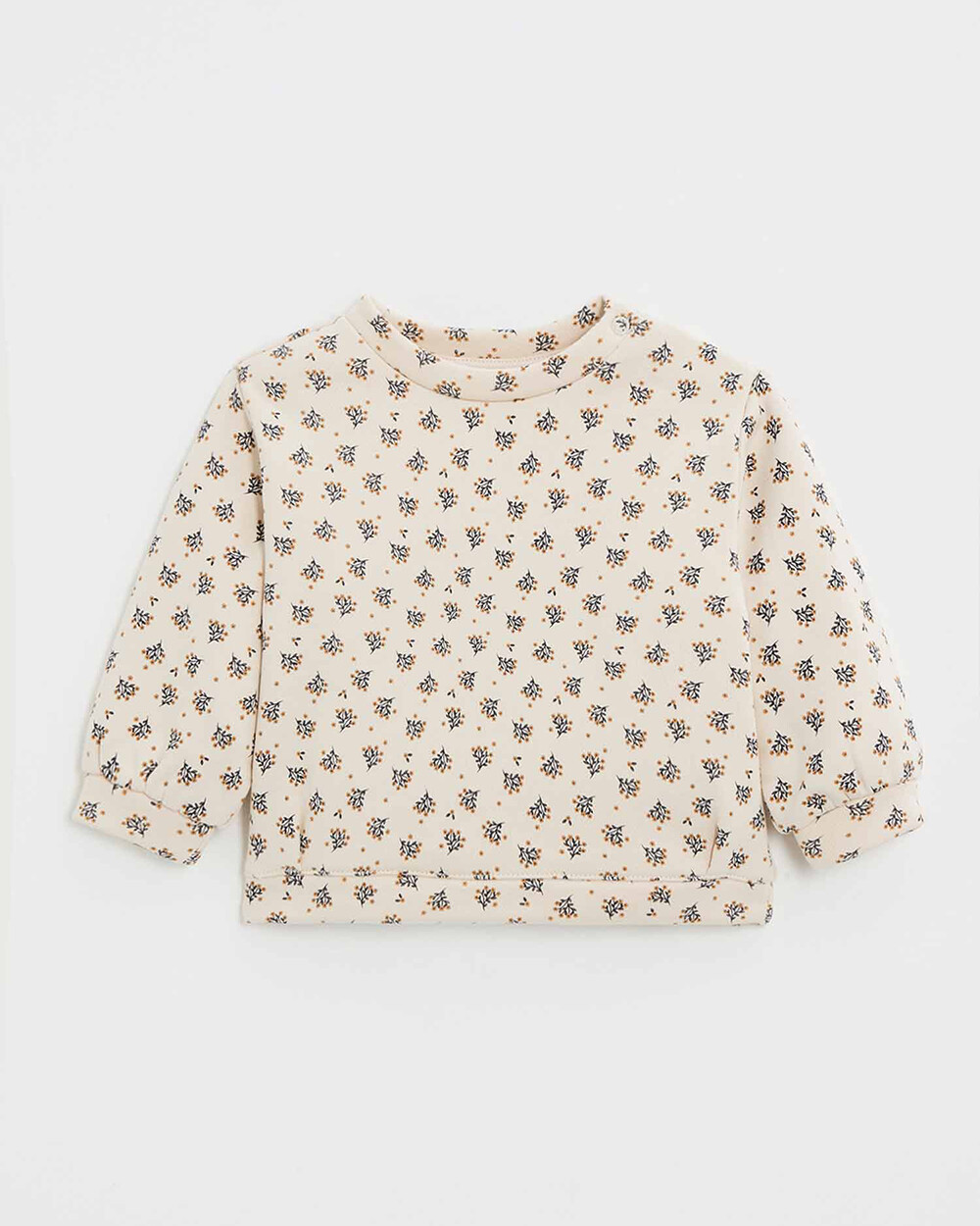 Sweat en molleton imprimé Imprimé boutons d'or Natalys