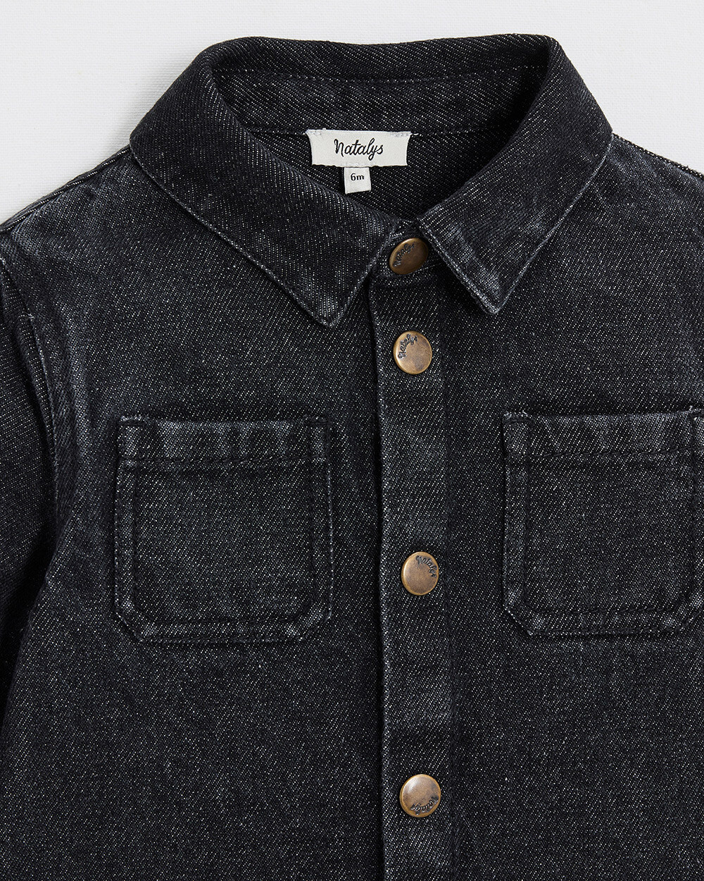 Chemise en denim Coloris gris anthracite Natalys