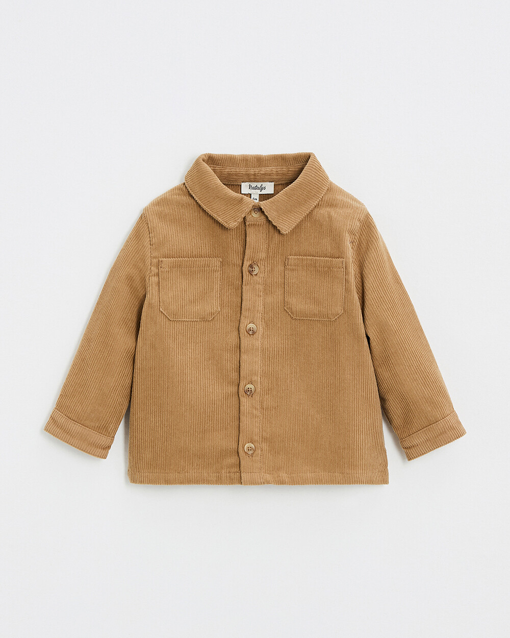 Chemise en velours c&ocirc;tel&eacute; Coloris caramel  Natalys