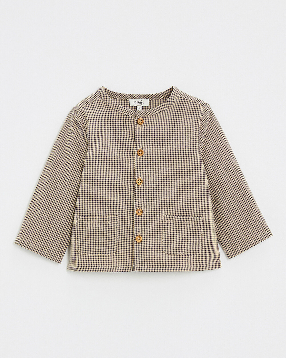 Chemise en vichy Coloris gris anthracite chiné/beige Natalys