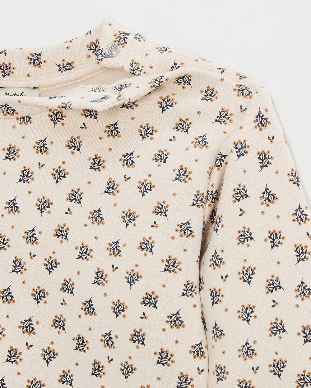 Sweat en molleton imprimé Imprimé boutons d'or Natalys