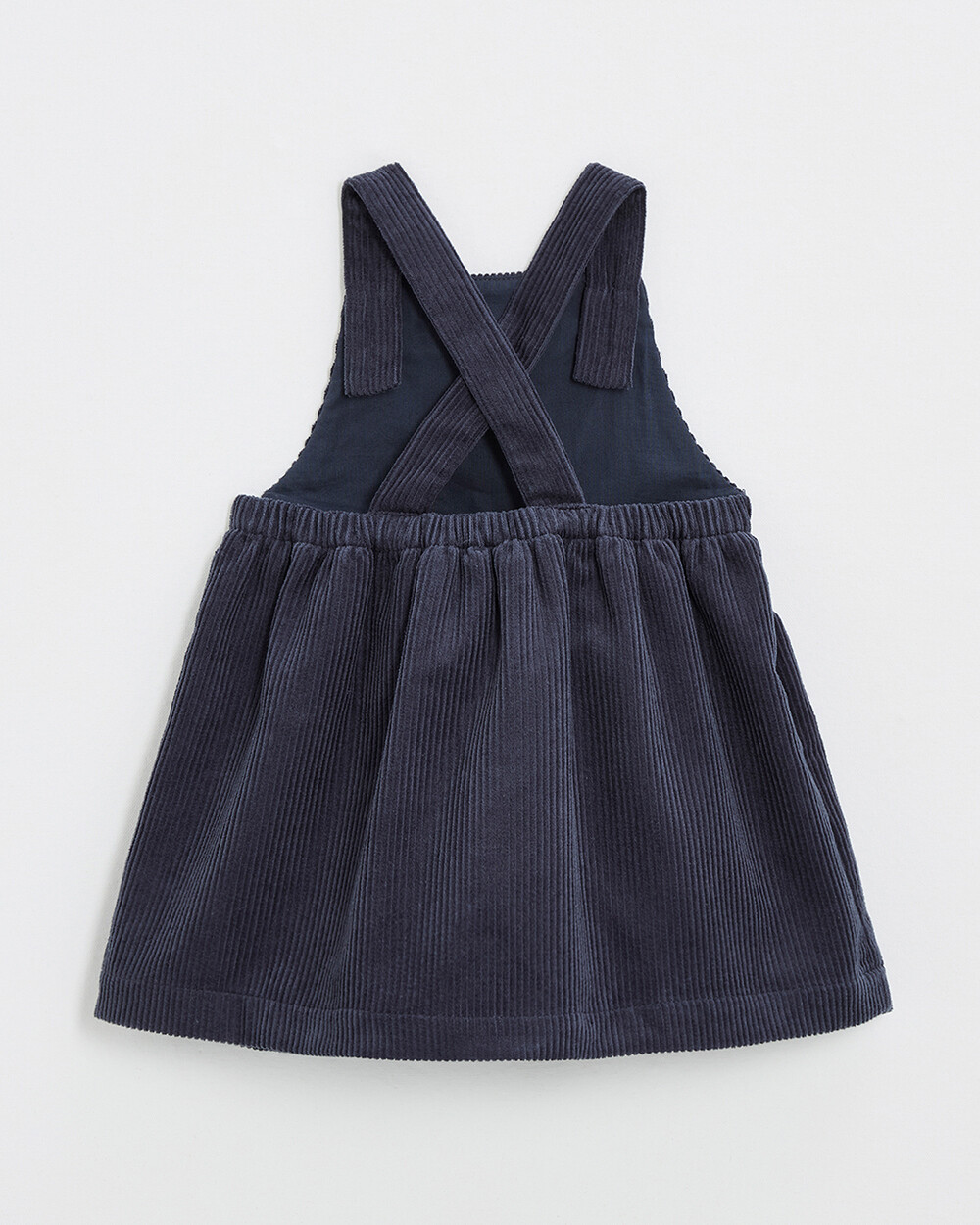 Robe salopette en velours Coloris bleu nocturne Natalys