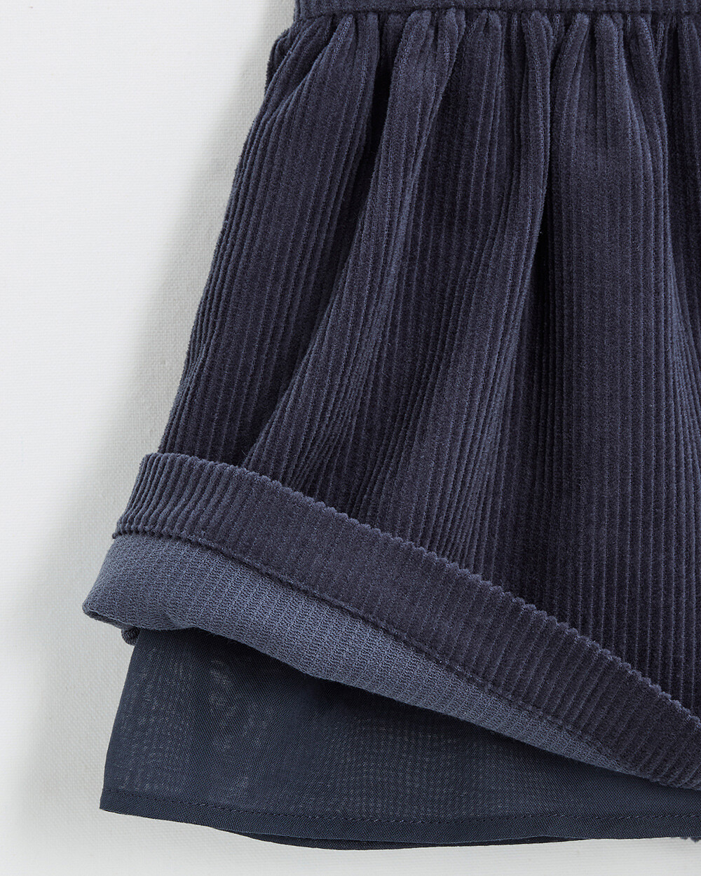 Robe salopette en velours Coloris bleu nocturne Natalys