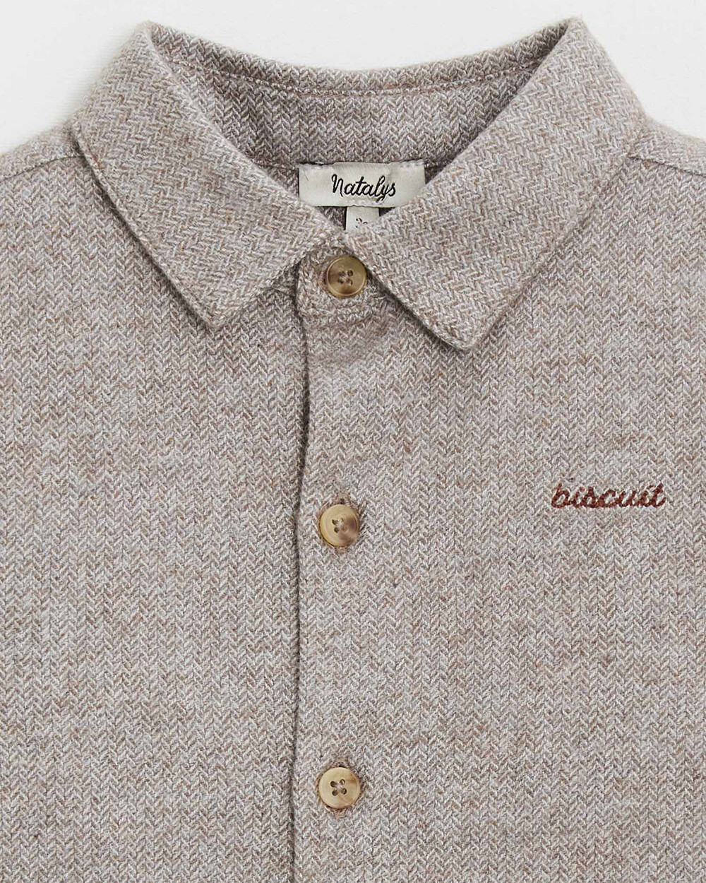 Chemise en flanelle Coloris beige Natalys