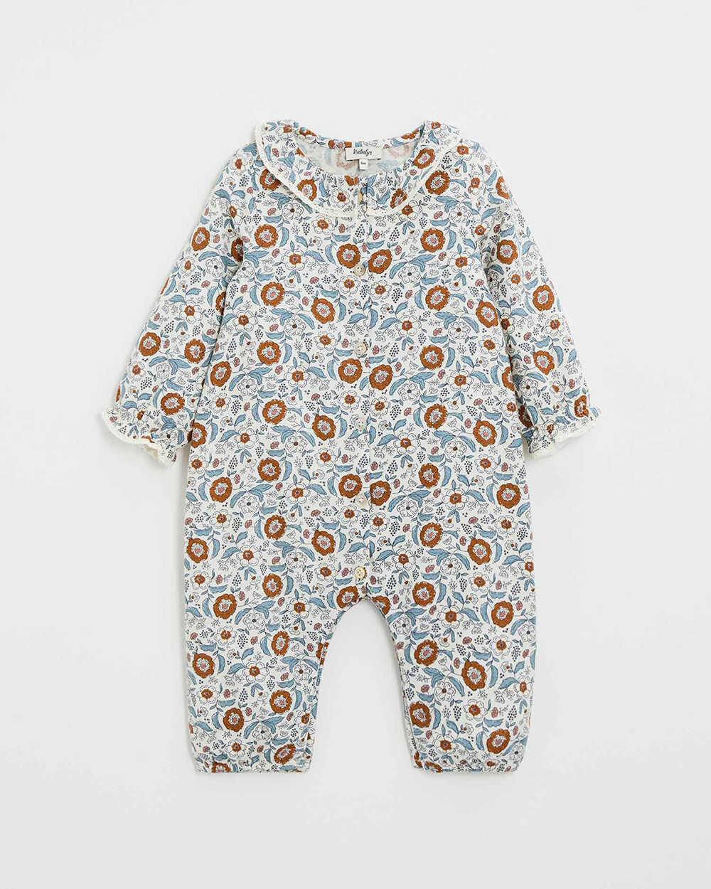 Pyjama une pièce en imprimé Imprimé fleurs folk Natalys