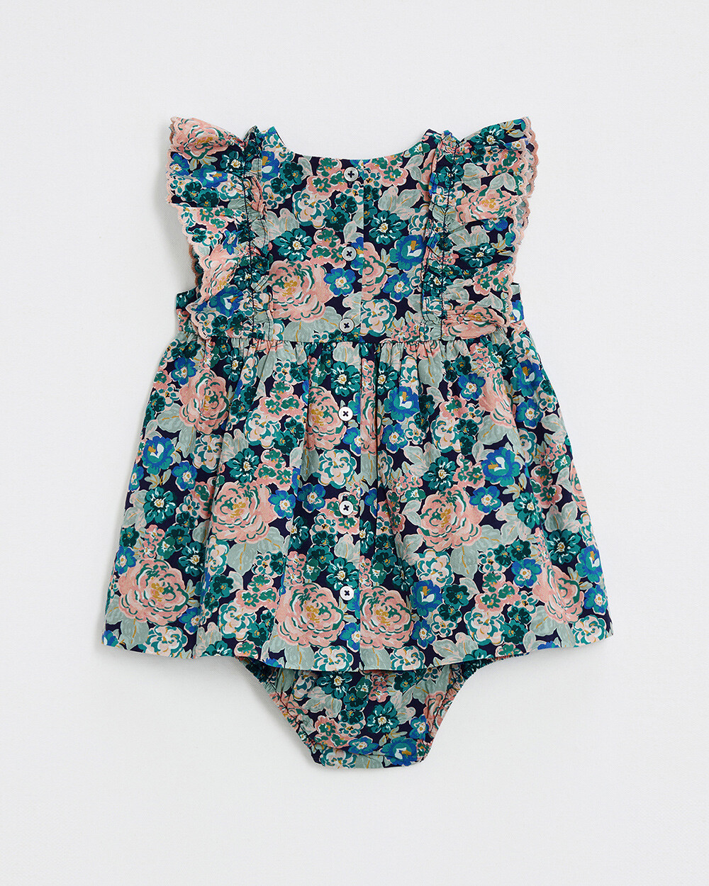 Robe sans manches en popeline Imprim&eacute; grosses fleurs  Natalys