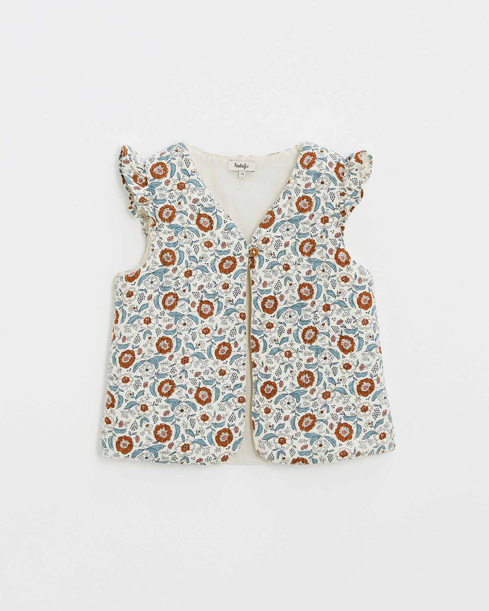 Gilet sans manche imprimé Imprimé fleurs folk Natalys