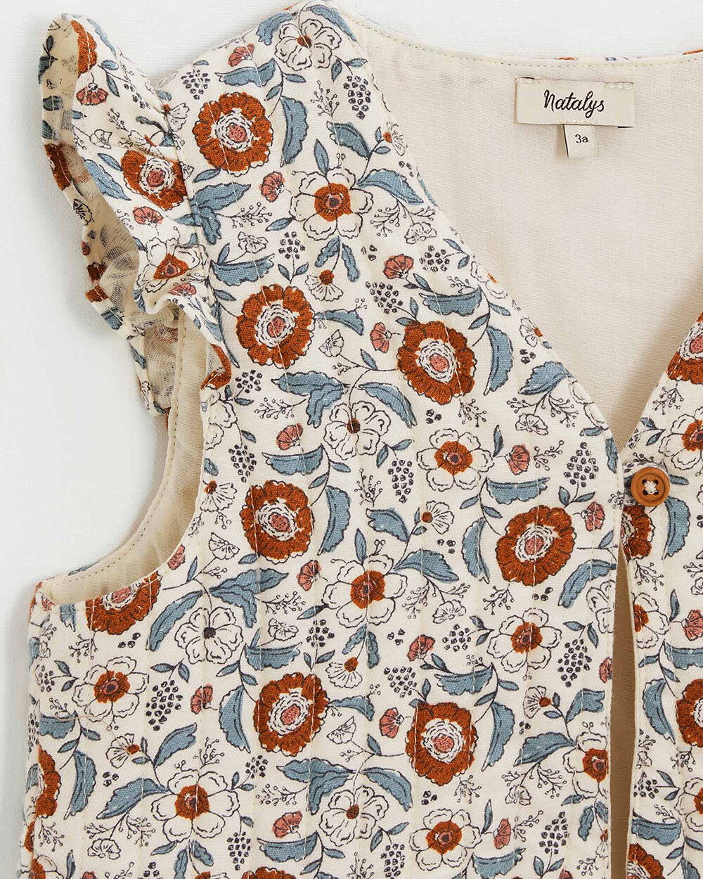 Gilet sans manche imprimé Imprimé fleurs folk Natalys