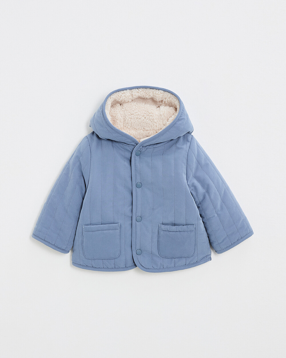 Manteau réversible déperlant Coloris bleu nocturne Natalys