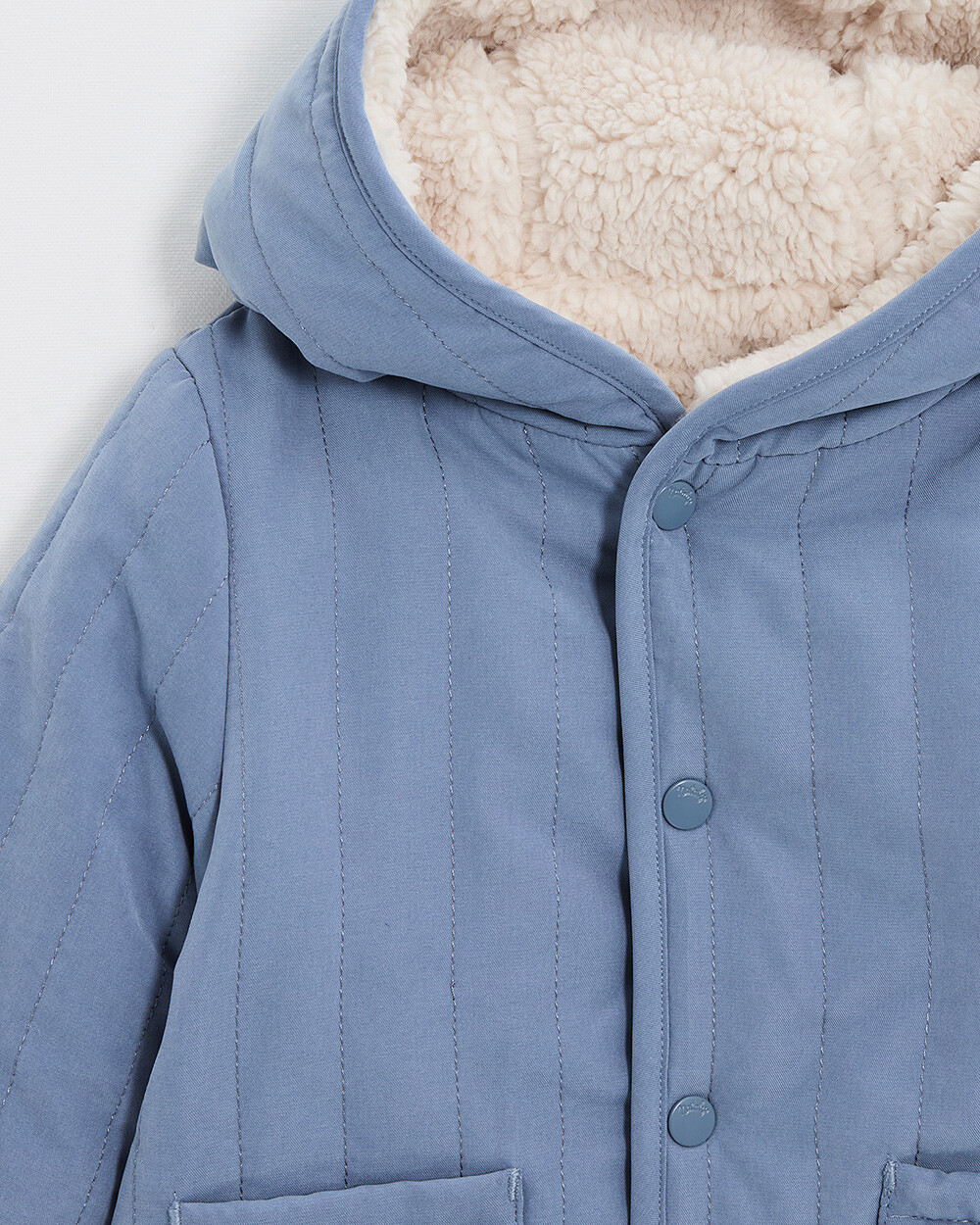 Manteau réversible déperlant Coloris bleu nocturne Natalys