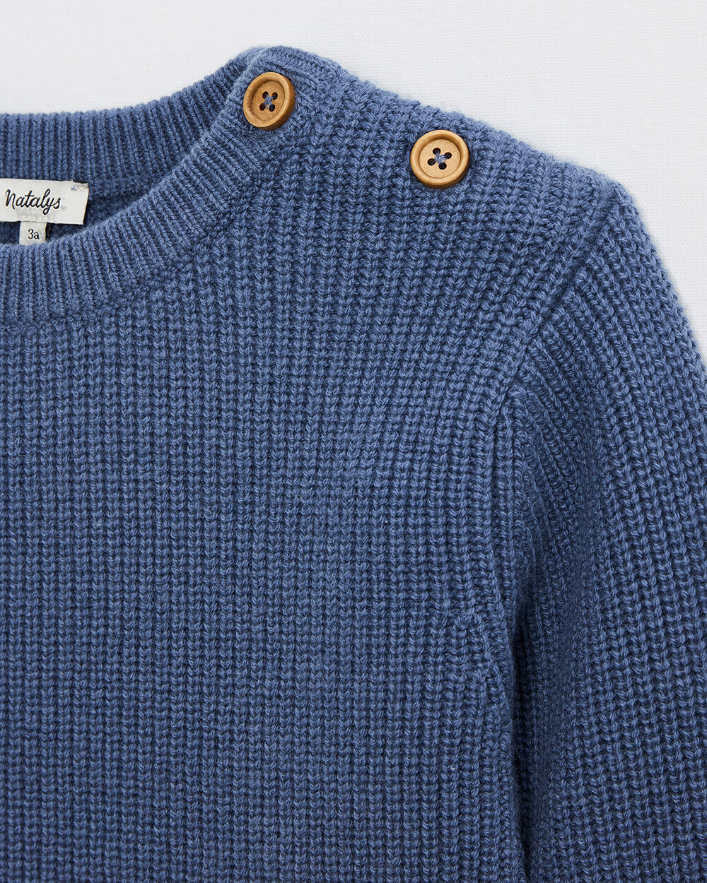 Pull en tricot fantaisie Coloris bleu nocturne Natalys