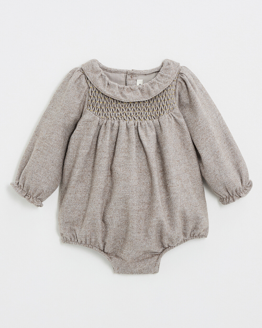 Barboteuse en flanelle Coloris beige Natalys