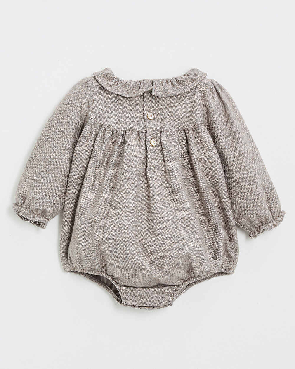 Barboteuse en flanelle Coloris beige Natalys