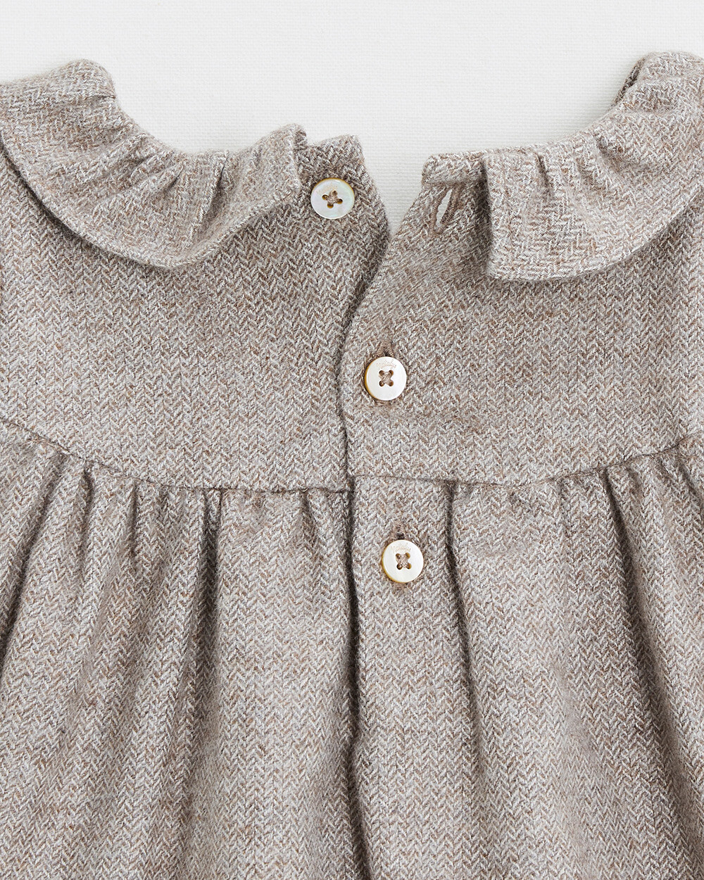 Barboteuse en flanelle Coloris beige Natalys