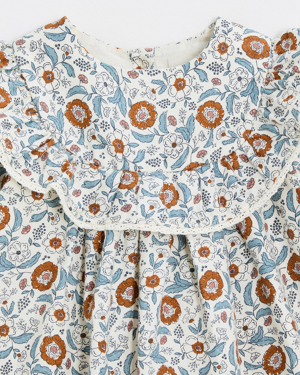 Robe manches longues imprimé Imprimé fleurs folk Natalys