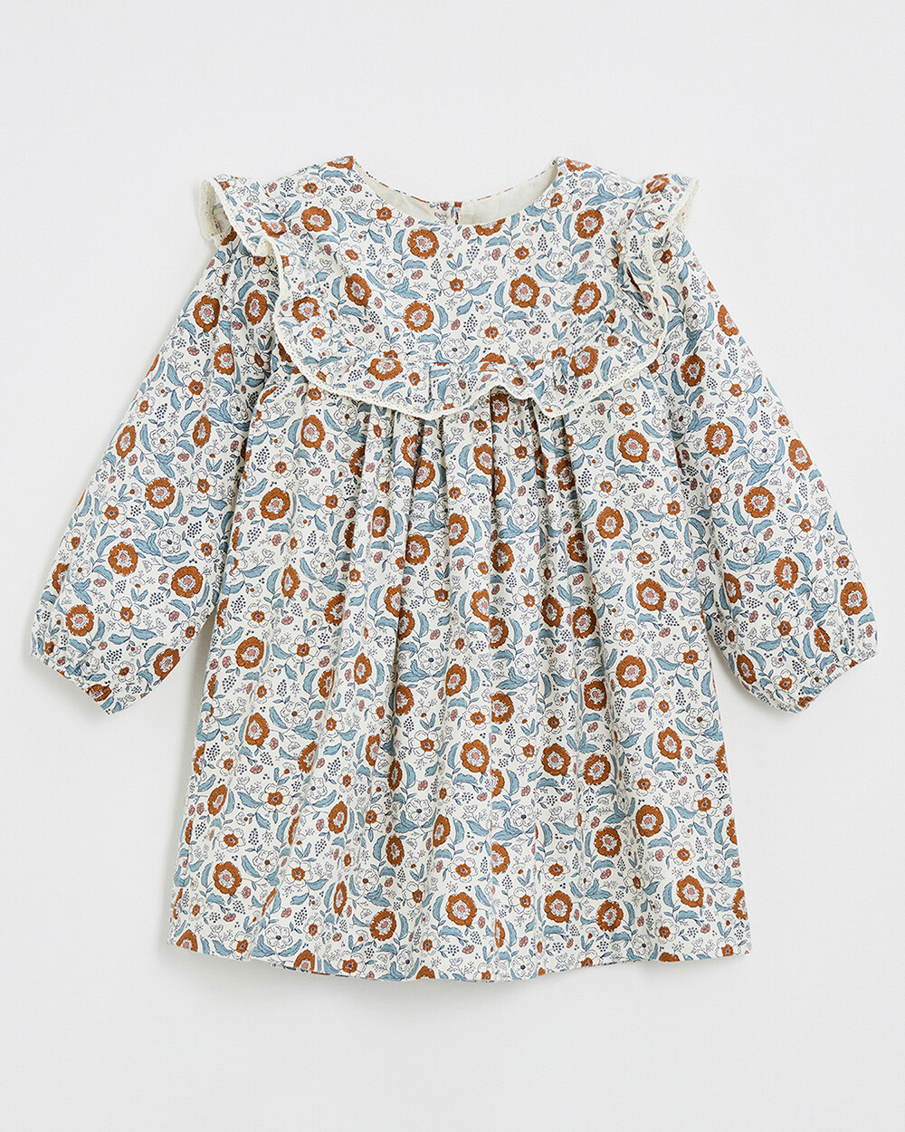 Robe manches longues imprimé Imprimé fleurs folk Natalys