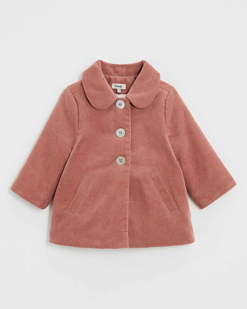 Manteau en velours côtelé Colors rose bégonia Natalys